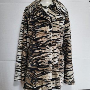 Vintage Fantastic Animal Print Double Breasted Blazer Sz L In great condition!